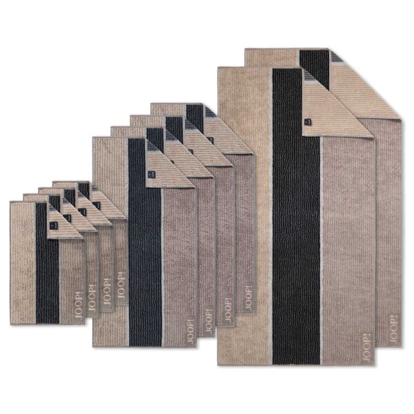 JOOP! towel set, 10-piece - Vibe, 2x shower towel, 4x hand towel, 4x guest towel Grey Set