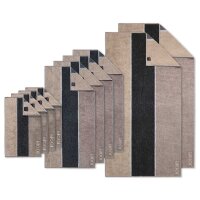 JOOP! Handtuch Set, 10-tlg. - Signature, 2x Duschtuch, 4x Handtuch, 4x Gästetuch Grau Set