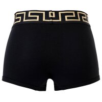 VERSACE Herren Trunks, 2er Pack - TOPEKA, Stretch Cotton, einfarbig Schwarz/Grau 3XL