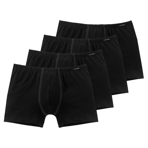 SCHIESSER Herren Shorts 4er Pack - Pants, Boxer, Essentials, Cotton Stretch Schwarz L
