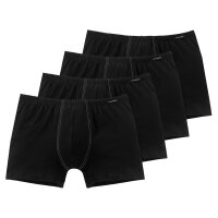 SCHIESSER Mens Shorts 4-pack - Pants, Boxer, Essentials, Cotton Stretch Black L (Large)