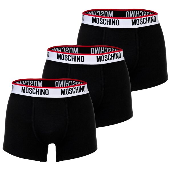 MOSCHINO Herren Boxershorts, 3er Pack - Pants, Unterhosen, Cotton Stretch, Logobund