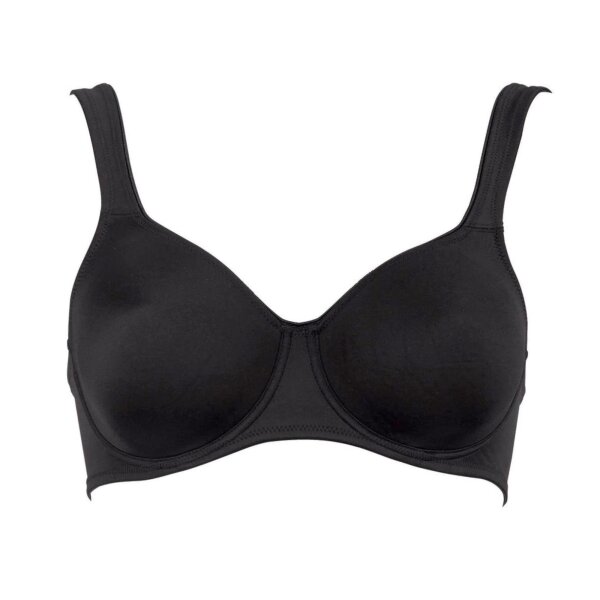 ROSA FAIA Womens Bra - Twin, Underwired Bra, Microfiber, T-Shirt Bra, breathable Black 34B