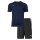 PUMA Mens Finisher Set - Training shorts short, functional shirt round neck uni Black/Navy S (Small)