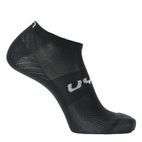 UYN Unisex Sneaker Socken, 4er Pack - Essentials Sneaker Socken, Logo, einfarbig Schwarz 42-44