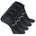 UYN Unisex Sneaker Socken, 4er Pack - Essentials Sneaker Socken, Logo, einfarbig Schwarz 42-44