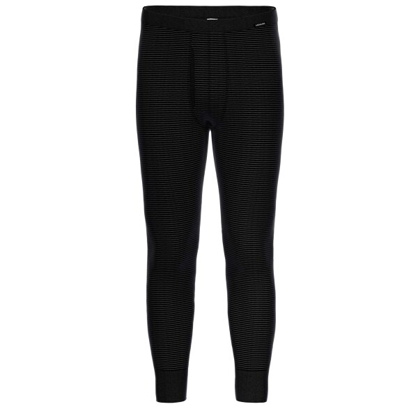 AMMANN Herren Lange Unterhose - Jeans, Weichbund, Eingriff, Feinripp, Baumwollmischung Anthrazit M