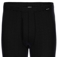 AMMANN mens long johns - jeans, soft waistband, fly, fine rib, cotton blend Anthracite M (Medium)