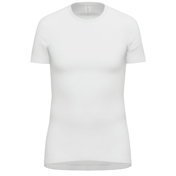 AMMANN mens T-shirt - fine rib, extended back, cotton White M (Medium)