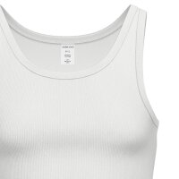 AMMANN mens vests, 2-pack - double pack, double rib, extended back, cotton White M (Medium)