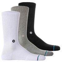 STANCE unisex socks 3-pack - Icon, Logo, Basic, Crew socks