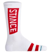 STANCE Unisex Socken 3er Pack - The OG, Logo, Streifen, Crew Socken Grau/Weiß/Grün 38-42