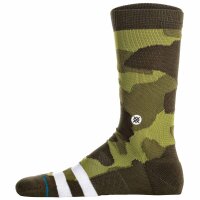 STANCE unisex socks 3-pack - The OG, logo, stripes, crew socks Grey/White/Green 38-42