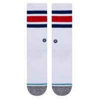 STANCE unisex socks - Boyd ST, logo, stripes, crew socks White/Red/Dark Blue 35-37