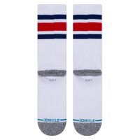 STANCE unisex socks - Boyd ST, logo, stripes, crew socks White/Red/Dark Blue 35-37