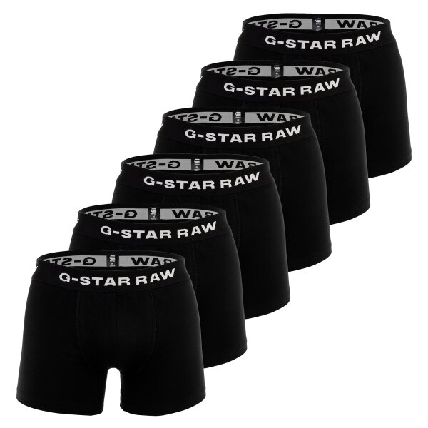 G-STAR Herren Boxershorts, 6er Pack - Boxer Briefs, Cotton Stretch Schwarz L