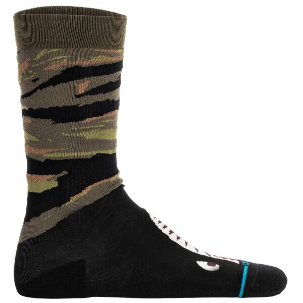 STANCE Unisex Socken - Warbird, Motiv, Logo, Crew Socken Schwarz/Grün 43-47
