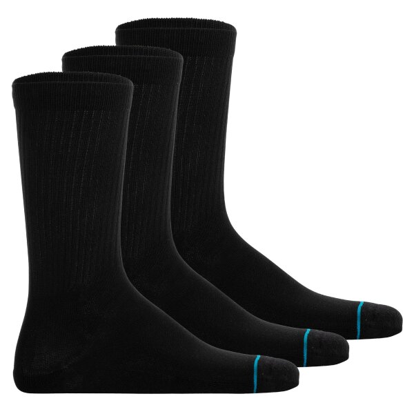 STANCE Unisex Socken 3er Pack - Shelter, Logo, Crew Socken, einfarbig Schwarz 38-42