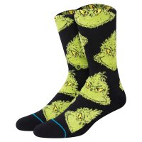 STANCE Unisex Socken - Mean One, Motiv, Logo, Crew Socken Schwarz/Grün 35-37