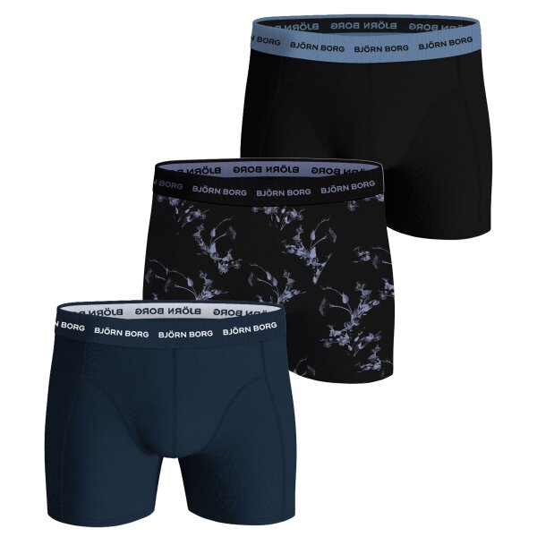 BJÖRN BORG mens boxer shorts, 3-pack - cotton stretch boxer, pants, cotton, logo waistband
