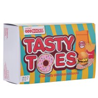 United Oddsocks Mens Socks, 6 Socks Pack - Stockings, Motto Tasty Toes 39-46 (UK 6-11)