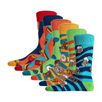 United Oddsocks Mens Socks, 6 Socks Pack - Stockings, Motto Tasty Toes 39-46 (UK 6-11)