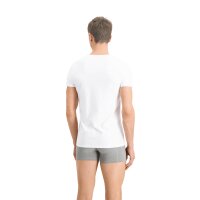PUMA Mens T-Shirt, Pack of 4  - Basic V-Neck, V-Neck, short Sleeve, uni White M (Medium)