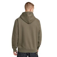 G-STAR Herren Hoodie - Old Skool Logo, Pullover, Kapuze, Bio-Baumwolle Grün S
