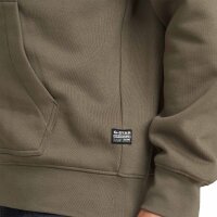 G-STAR mens hoodie - Old Skool logo, pullover, hood, organic cotton Green S (Small)