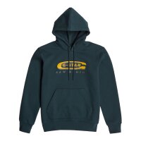 G-STAR mens hoodie - Old Skool logo, pullover, hood, organic cotton Blue M (Medium)