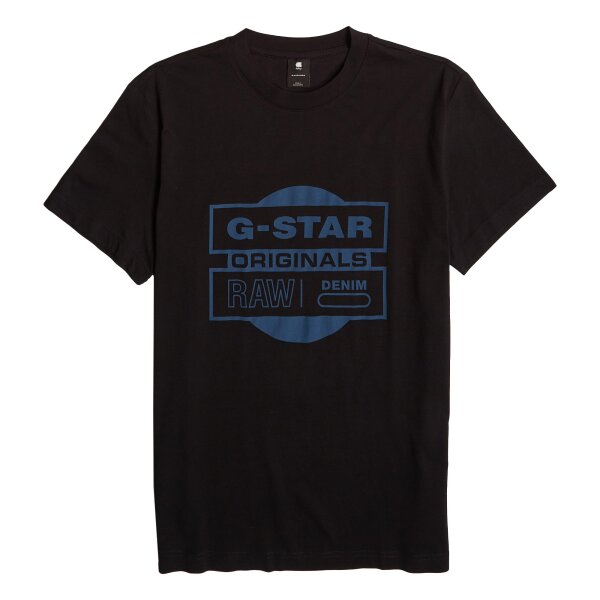 G-STAR mens T-shirt - Originals Underground, round neck, logo, organic cotton Black M (Medium)