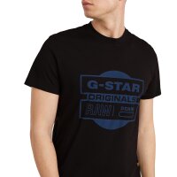 G-STAR mens T-shirt - Originals Underground, round neck, logo, organic cotton Black M (Medium)