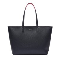 LACOSTE ladies handbag - Anna Petit Piqué Zipped Shopping Bag, 30x35x14cm (HxWxD) Dark blue