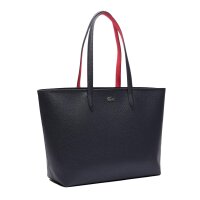 LACOSTE ladies handbag - Anna Petit Piqué Zipped Shopping Bag, 30x35x14cm (HxWxD) Dark blue