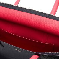 LACOSTE ladies handbag - Anna Petit Piqué Zipped Shopping Bag, 30x35x14cm (HxWxD) Dark blue