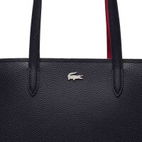 LACOSTE ladies handbag - Anna Petit Piqué Zipped Shopping Bag, 30x35x14cm (HxWxD) Dark blue