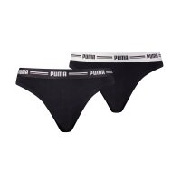 PUMA Damen String - Iconic, Soft Cotton Modal Stretch, 4er Pack Schwarz XL