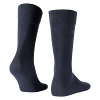 JOOP! Unisex Socks, pack of 6 - Premium Essential Organic Cotton Socks, logo, single color Dark Blue 39-42 (UK 6-8)