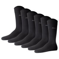 JOOP! Unisex Socks, pack of 6 - Premium Essential Organic Cotton Socks, logo, single color Black 39-42 (UK 6-8)