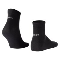 JOOP! Unisex Quarter-Socken, 6er Pack - Premium Essential Organic Cotton Quarter, Logo, einfarbig Schwarz 35-38