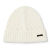 BOSS Herren Mütze, Schurwolle - Fati, Beanie, Rippstrick, One Size, einfarbig Weiß