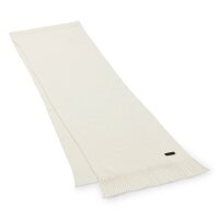 BOSS Mens Scarf, Virgin Wool - Albas, Knitted Scarf, Fringes, 70x25cm, One Size White