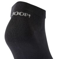JOOP! Unisex Sneaker Socks, pack of 6 - Premium Essential Organic Cotton Sneaker, logo, single color Black 35-38 (UK 3-5,5)