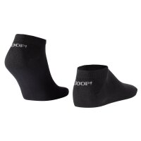 JOOP! Unisex Sneaker Socks, pack of 6 - Premium Essential Organic Cotton Sneaker, logo, single color Black 35-38 (UK 3-5,5)