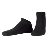JOOP! Unisex Sneaker Socks, pack of 6 - Premium Essential Organic Cotton Sneaker, logo, single color Black 39-42 (UK 6-8)