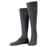 JOOP! Herren Kniestrümpfe, 6er Pack - Premium Essential Cotton Knee High, Logo, einfarbig Anthrazit meliert 39-42