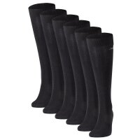 JOOP! Herren Kniestrümpfe, 6er Pack - Premium Essential Cotton Knee High, Logo, einfarbig Schwarz 43-46
