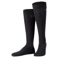 JOOP! Herren Kniestrümpfe, 6er Pack - Premium Essential Cotton Knee High, Logo, einfarbig Schwarz 43-46