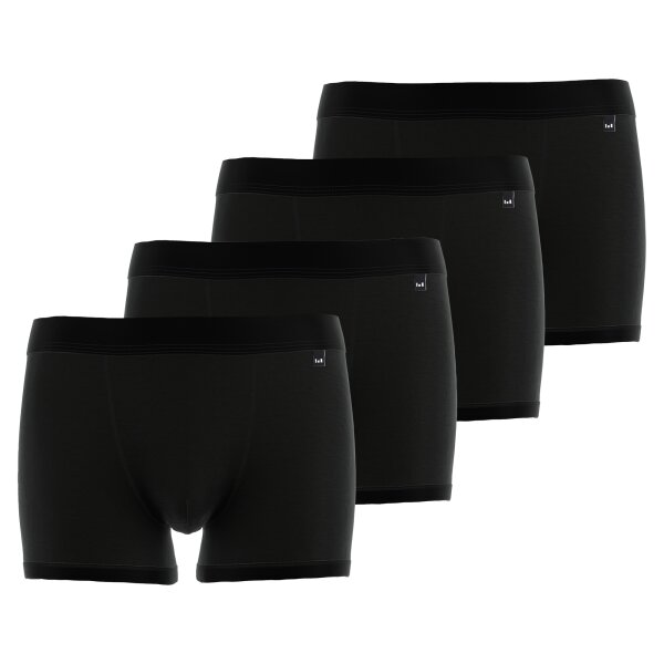 GÖTZBURG Mens Boxer Shorts, 4-pack - X-lastic, underwear, pants, logo, solid colour Black M (Medium)