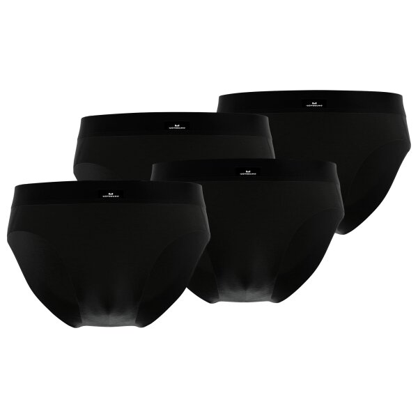 GÖTZBURG Herren Slips, 4er Pack - X-lastic, Unterwäsche, Unterhosen, Logo, einfarbig Schwarz XXL